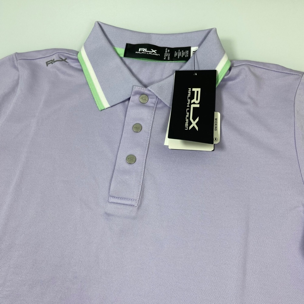 RLX Ralph Lauren Kids XL 16‎ Purple Polo Shirt New Wicking Golf Tennis Athletic